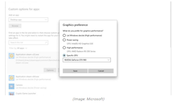 microsoft cap nhat che do cai dat do hoa tai win 10
