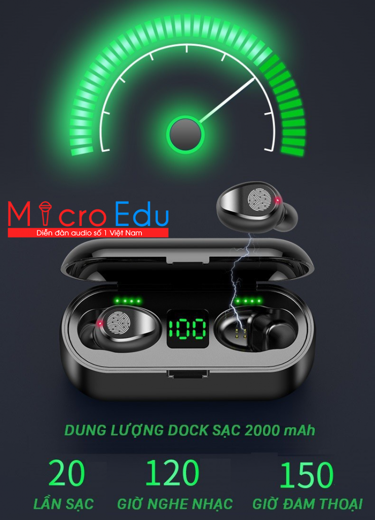 review tai nghe Bluetooth Amoi F9 5