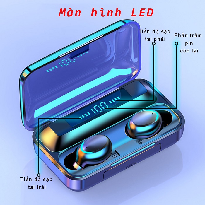 Đánh giá dung lượng pin của tai nghe TWS F9