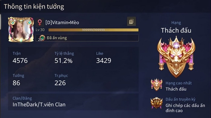 Tài khoản game liên quân mobile thách đấu cũng được tặng tại Cập nhật mới