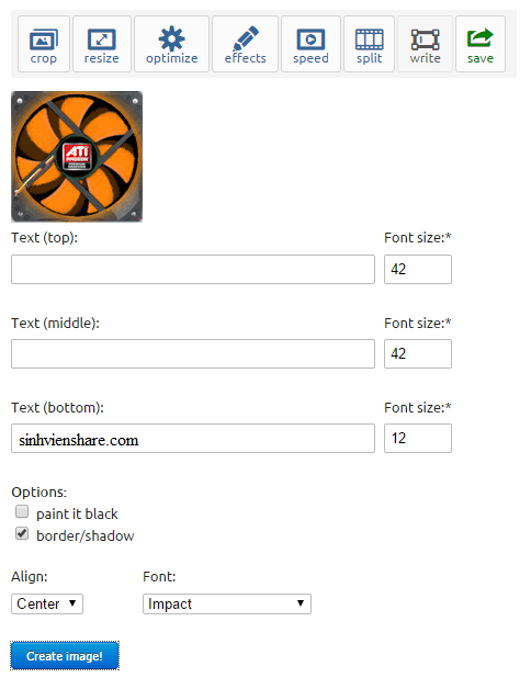 Ảnh minh hoạ: Tạo ảnh gif chữ chạy online (2)
