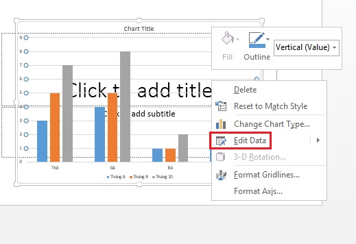 tao bieu do tren PowerPoint 10