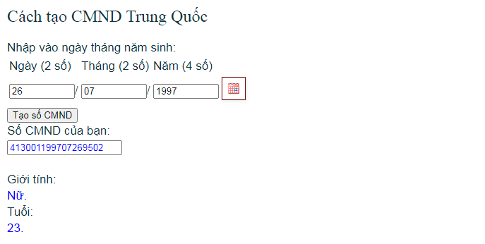 Ảnh minh hoạ: tạo CMND Trung Quốc 3