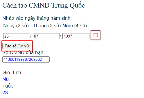 Ảnh minh hoạ: tạo CMND Trung Quốc 4