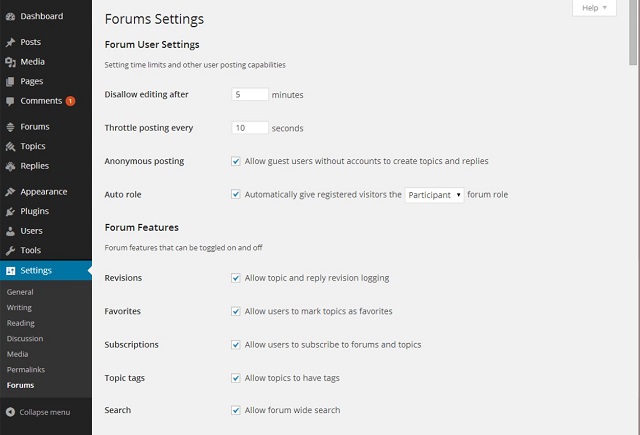 tao dien dan tren wordpress bang bbpress