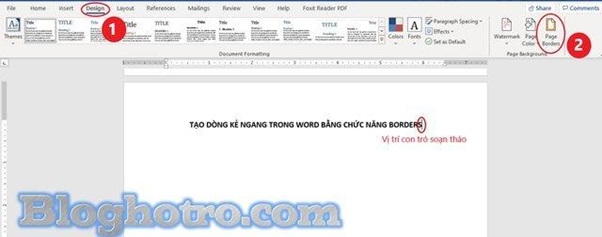 tao dong ke ngang trong word 1