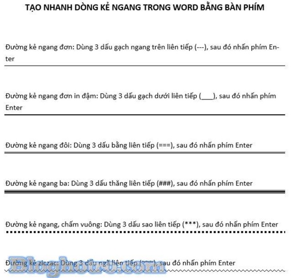 tao dong ke ngang trong word