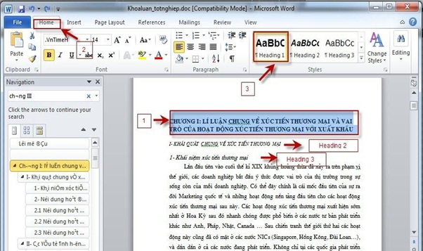 tao muc luc tu dong tren word 4