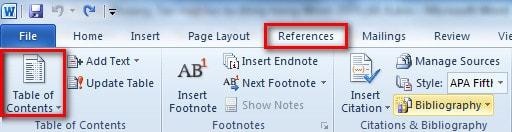 tao muc luc tu dong tren word 8