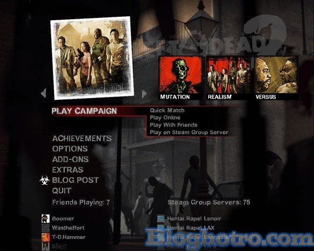 tao phong choi game left 4 dead