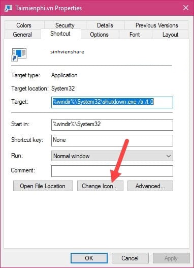 tao shortcut shutdown tren windows 10 4