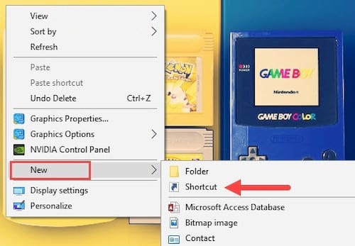 tao shortcut shutdown tren windows 10