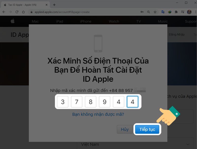 tao tai khoan ID Apple tren may tinh 4