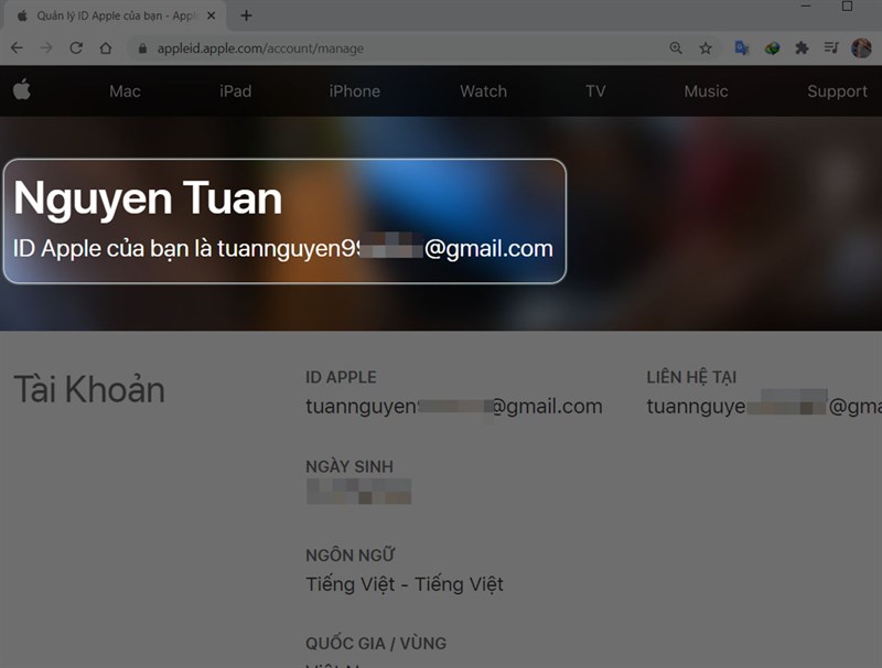 tao tai khoan ID Apple tren may tinh 5