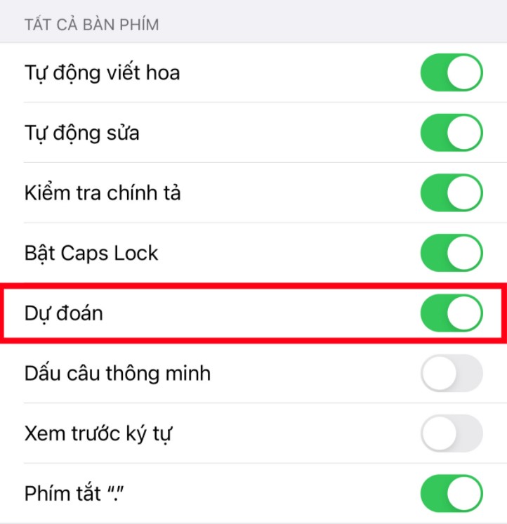 Ảnh minh hoạ: tắt gợi ý từ trên Iphone (3)
