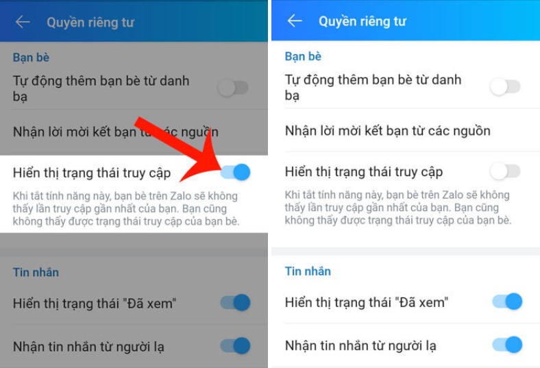 Ảnh minh hoạ: tắt vừa mới truy cập trên zalo (3)
