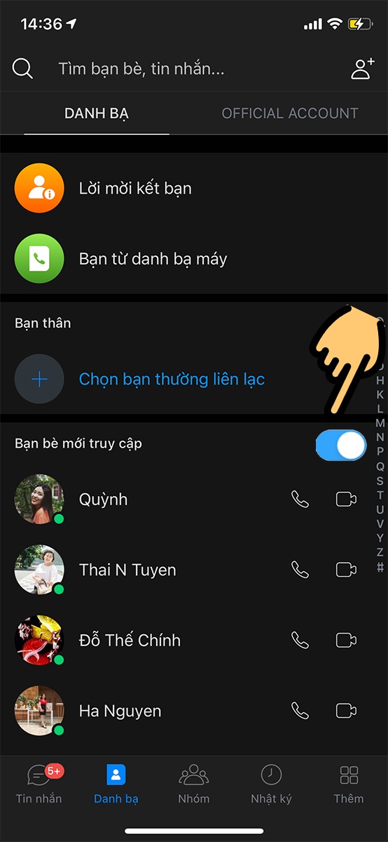 Ảnh minh hoạ: tắt vừa mới truy cập trên zalo