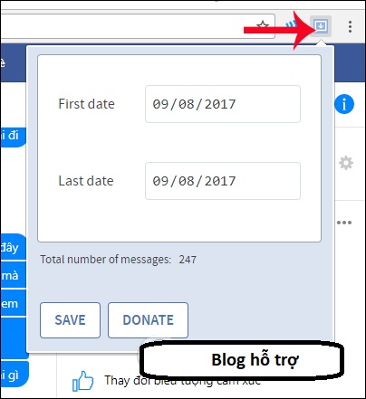 tim tin nhan cu tren facebook theo ngay 10