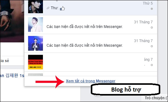 tim tin nhan cu tren facebook theo ngay 9