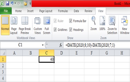 tinh ngay thang nam trong excel 1