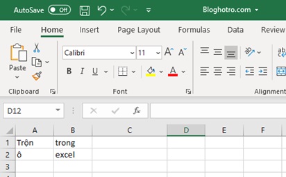 tron o trong excel 10