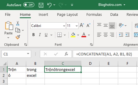 tron o trong excel 11