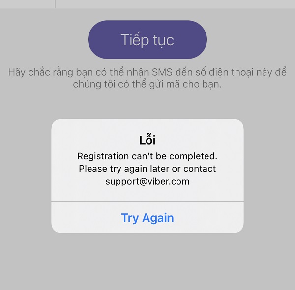 Ảnh minh hoạ: Viber không nhận được tin nhắn