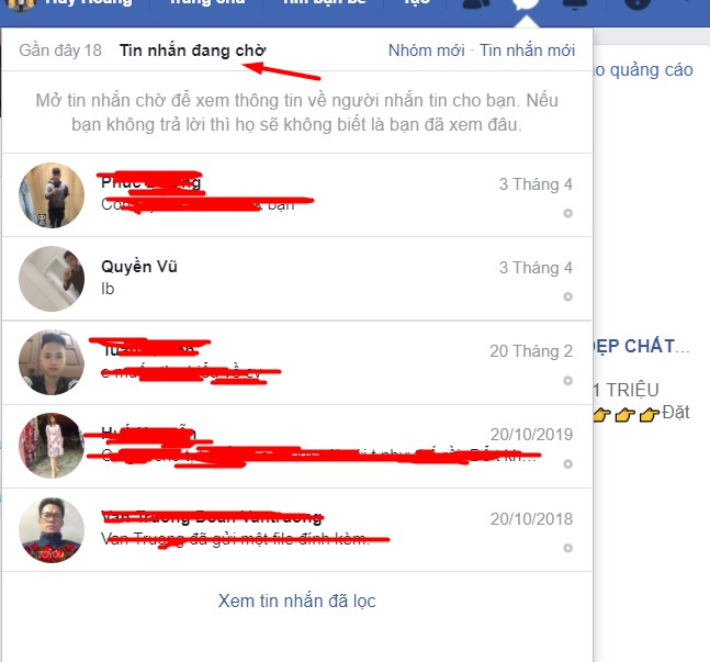 xem tin nhan an tren facebook messenger 3