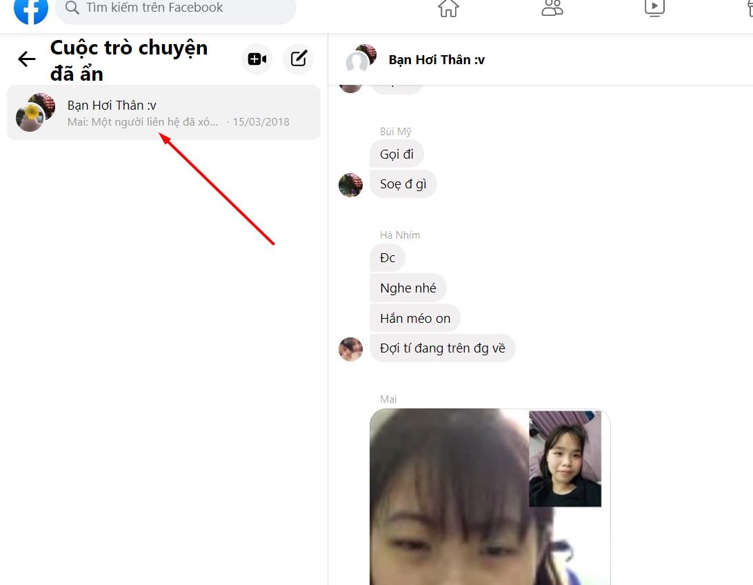xem tin nhan an tren facebook messenger 6