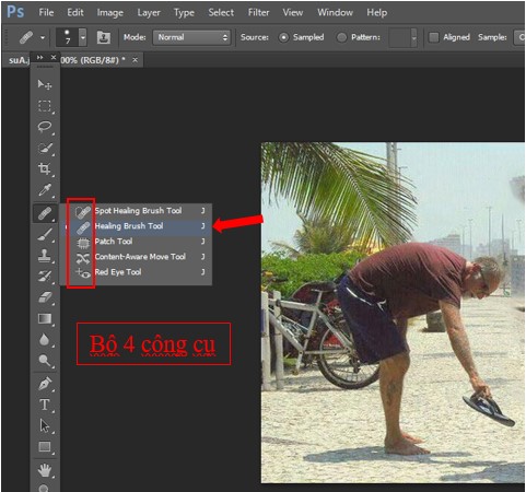 xoa chi tiet thua tren anh bang photoshop 5