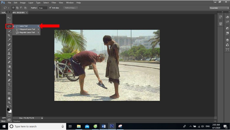 xoa nguoi trong photoshop 1