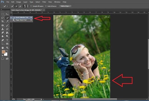 xoa phong bang photoshop 8
