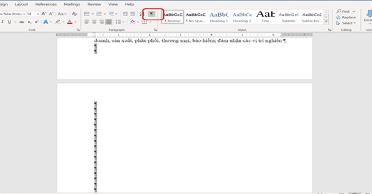 xoa trang thua tren word 2