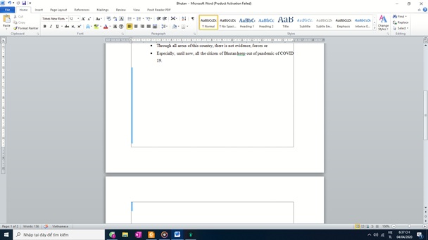 xoa trang trong word 2