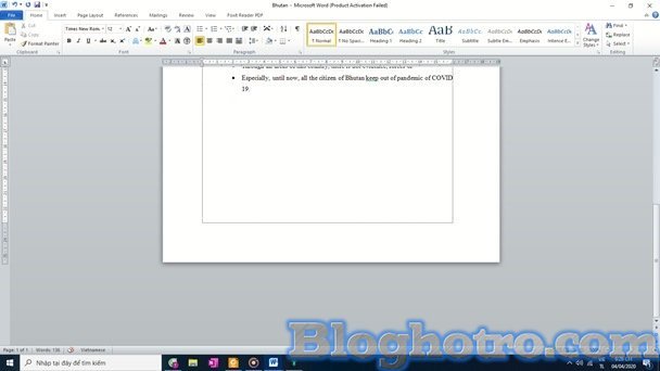 xoa trang trong word 7