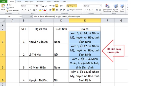 xuong dong trong excel 6