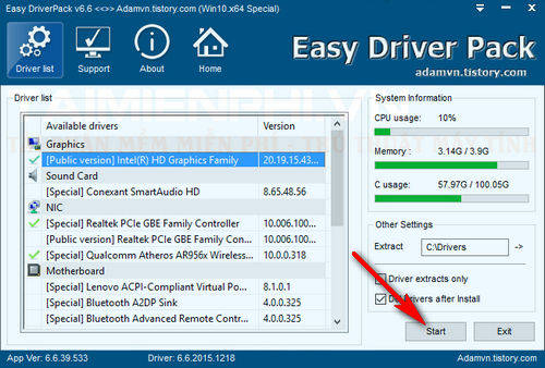Ảnh minh hoạ: Phần mềm Easy Driverpack (1)