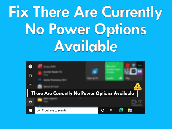 There are currently no power options available