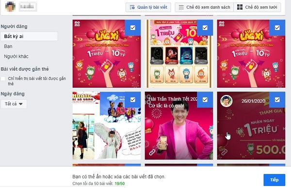 Ảnh minh hoạ: ẩn tất cả bài viết trên Facebook (10)