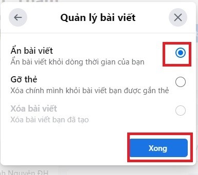 Ảnh minh hoạ: ẩn tất cả bài viết trên Facebook (12)