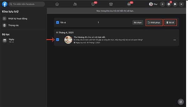 Ảnh minh hoạ: ẩn tất cả bài viết trên Facebook (6)