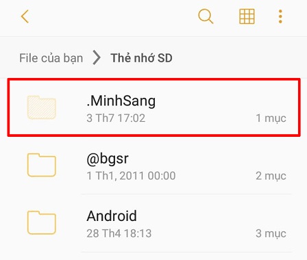 Ảnh minh hoạ: ẩn thư mục trên điện thoại Android (13)