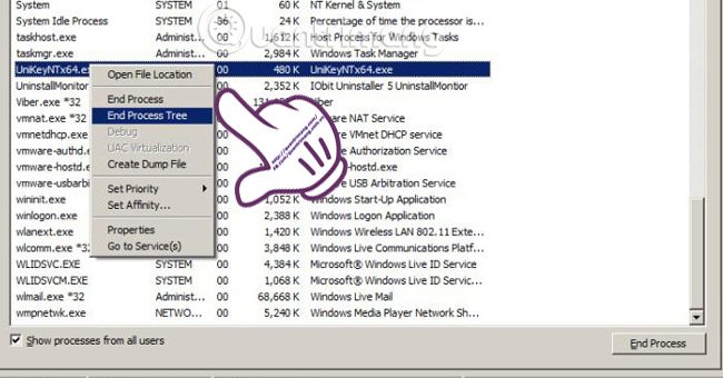 Ảnh minh hoạ: hiển thị Unikey trên Taskbar (4)