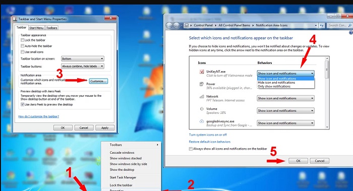 Ảnh minh hoạ: hiển thị Unikey trên Taskbar (8)