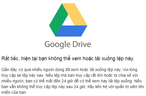 Lý do và cách khắc phục google drive quá giới hạn