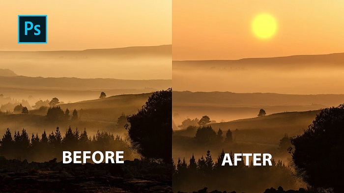 Ảnh minh hoạ: tạo mặt trời trong photoshop