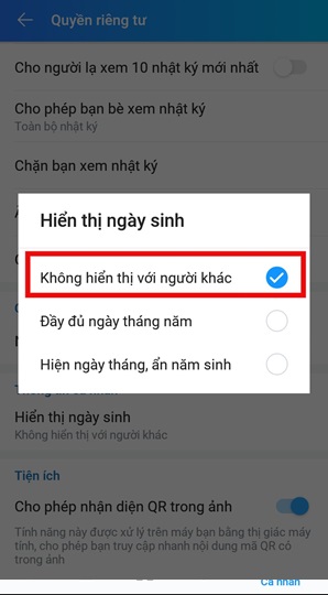 Ảnh minh hoạ: tắt thông báo sinh nhật trên zalo (4)