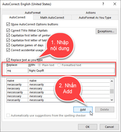 Ảnh minh hoạ: viết tắt trong Word (3)