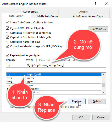Ảnh minh hoạ: viết tắt trong Word (6)