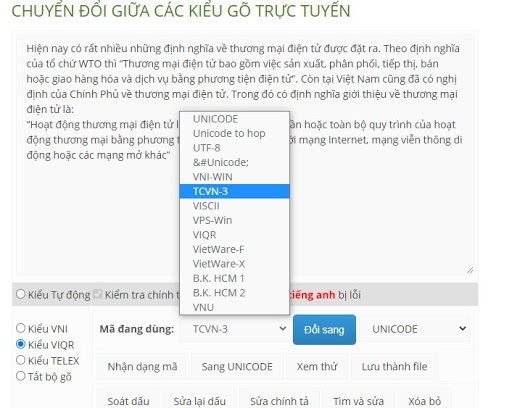 Ảnh minh hoạ: cách chuyển font vni-times sang time new roman trong word